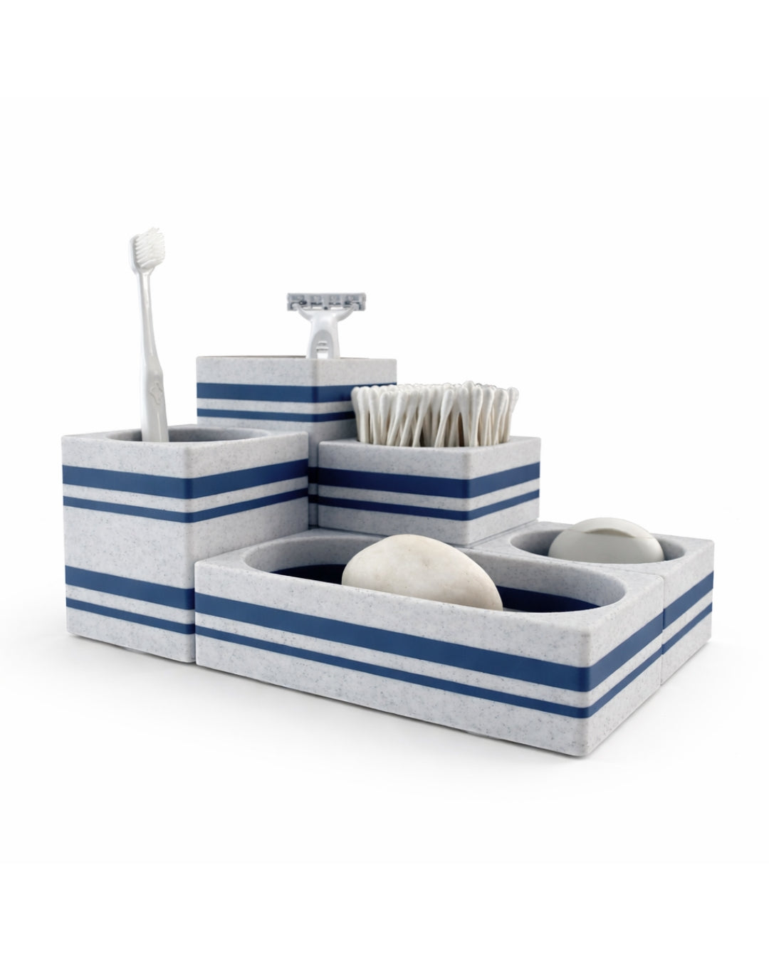 Set Porta Accessori Bagno Brutus Stampato 3D | Design Modulare | Printable Objects