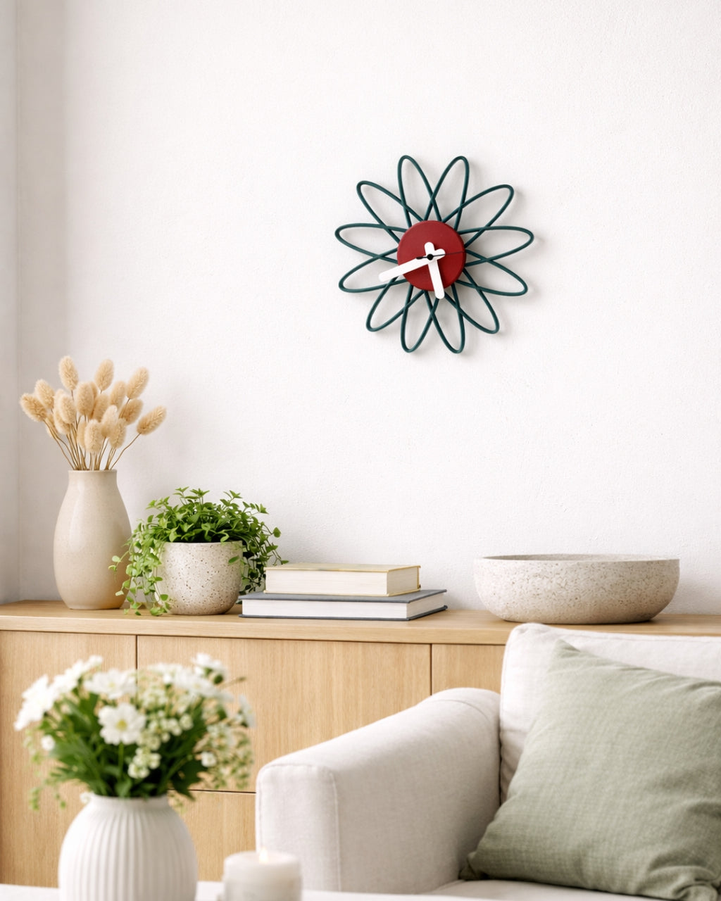 Orologio Atom da Parete Stampato 3D | Design Mid-Century | Printable Objects