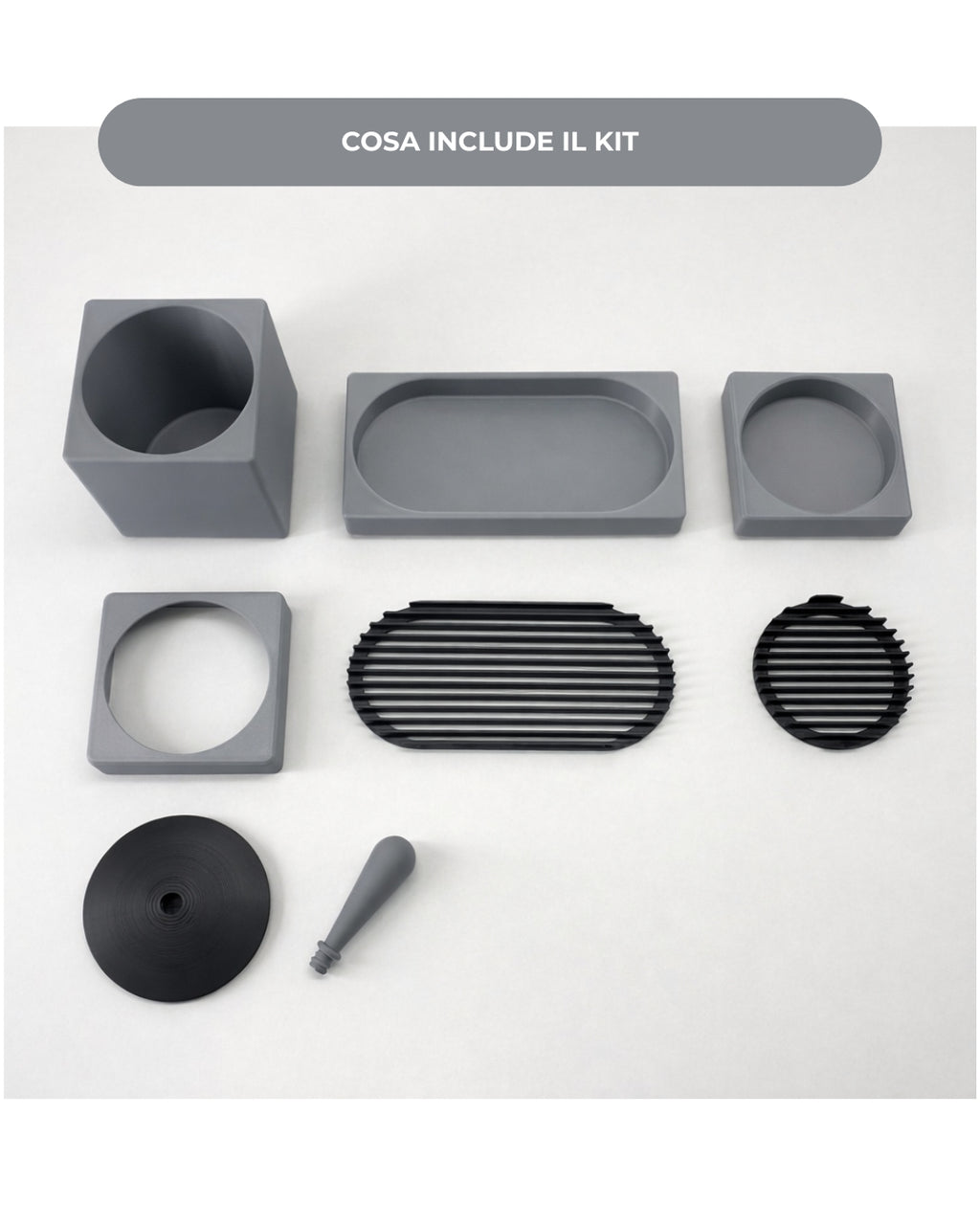 Set Porta Accessori Cucina Brutus Stampato 3D | Design Modulare | Printable Objects