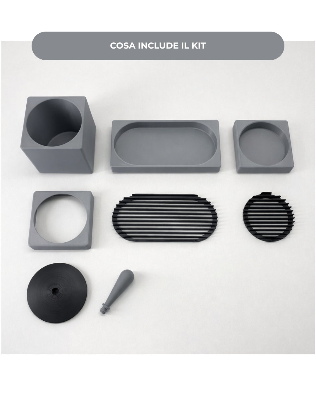 Set Porta Accessori Cucina Brutus Stampato 3D | Design Modulare | Printable Objects