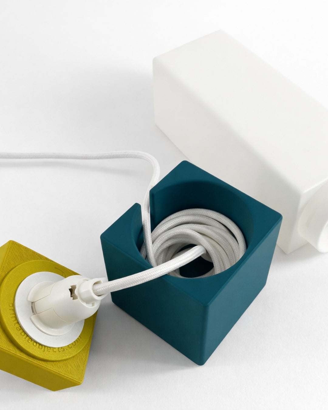 Lampada da Tavolo Modulare Brutus Stampata 3D | Design Scultoreo Bicolore | Design Printable Objects