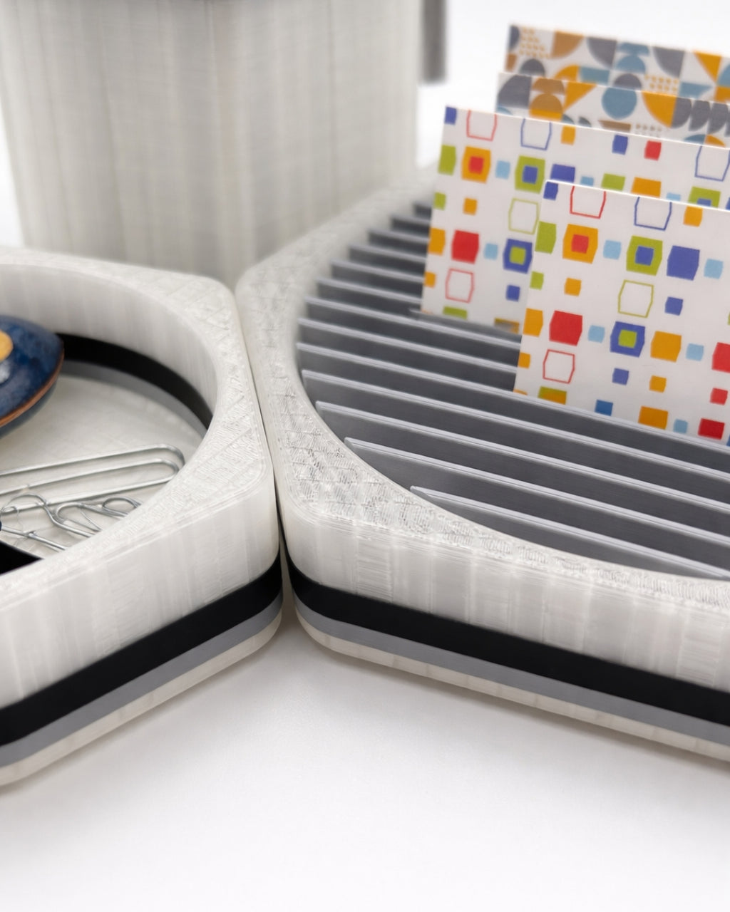 Set Organizzatore Scrivania Hexa Stampato 3D | Design Modulare | Printable Objects