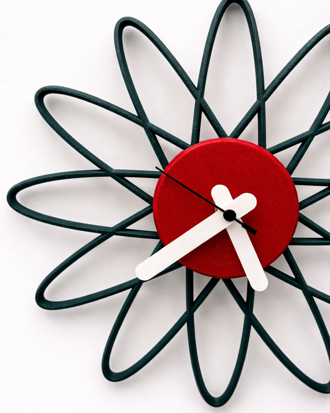Orologio Atom da Parete Stampato 3D | Design Mid-Century | Printable Objects