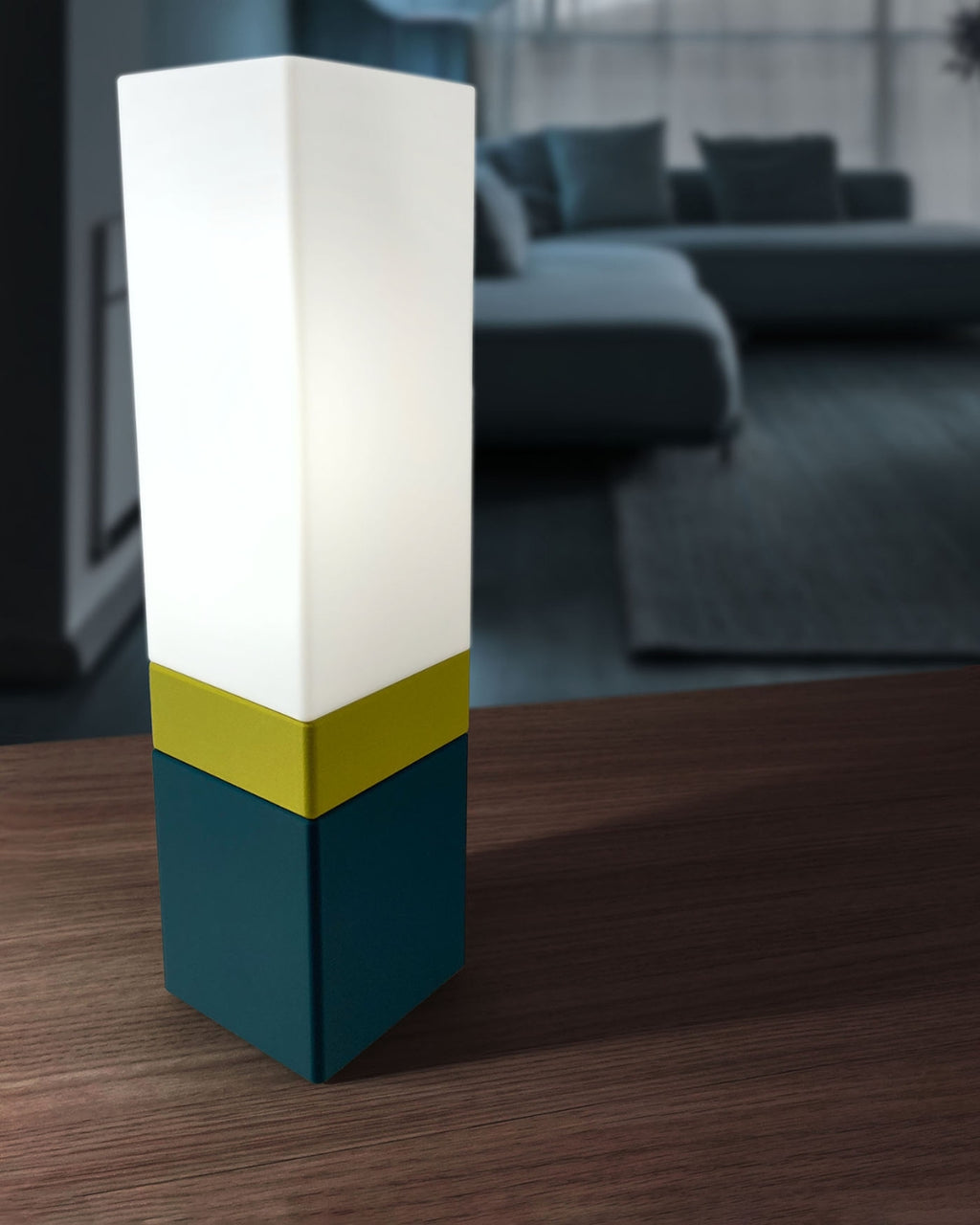 Lampada da Tavolo Modulare Brutus Stampata 3D | Design Scultoreo Bicolore | Design Printable Objects