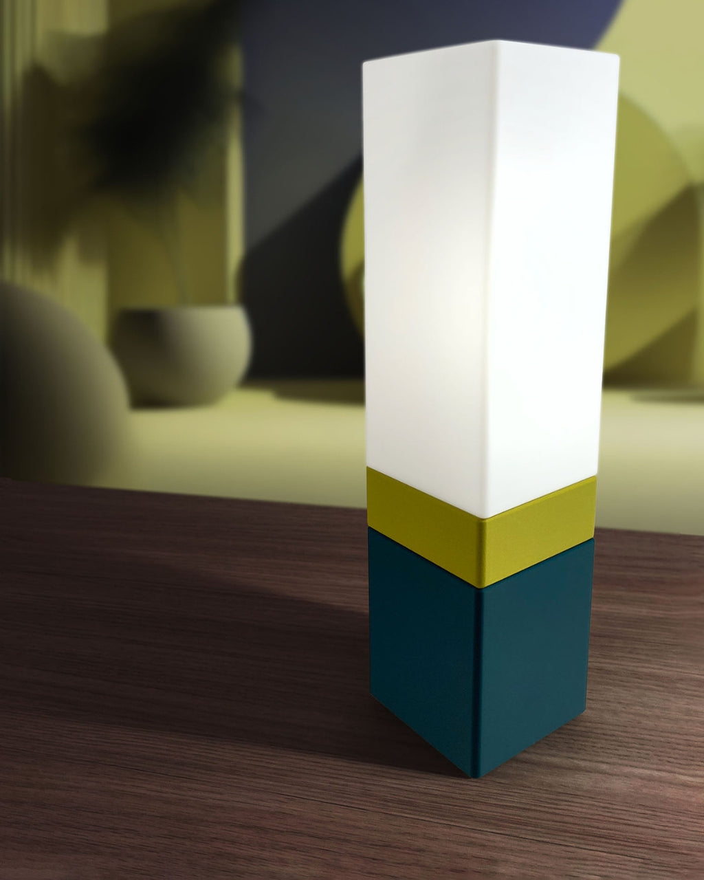 Lampada da Tavolo Modulare Brutus Stampata 3D | Design Scultoreo Bicolore | Design Printable Objects