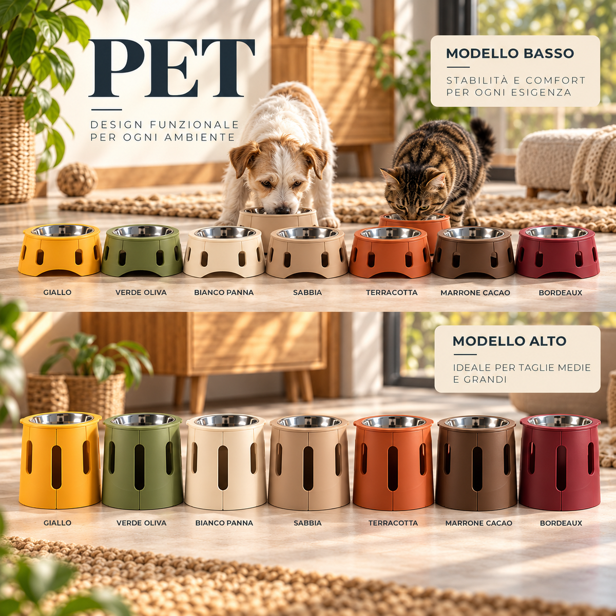 Pet Arch | Supporto per ciotole animali di piccola taglia | Meyui