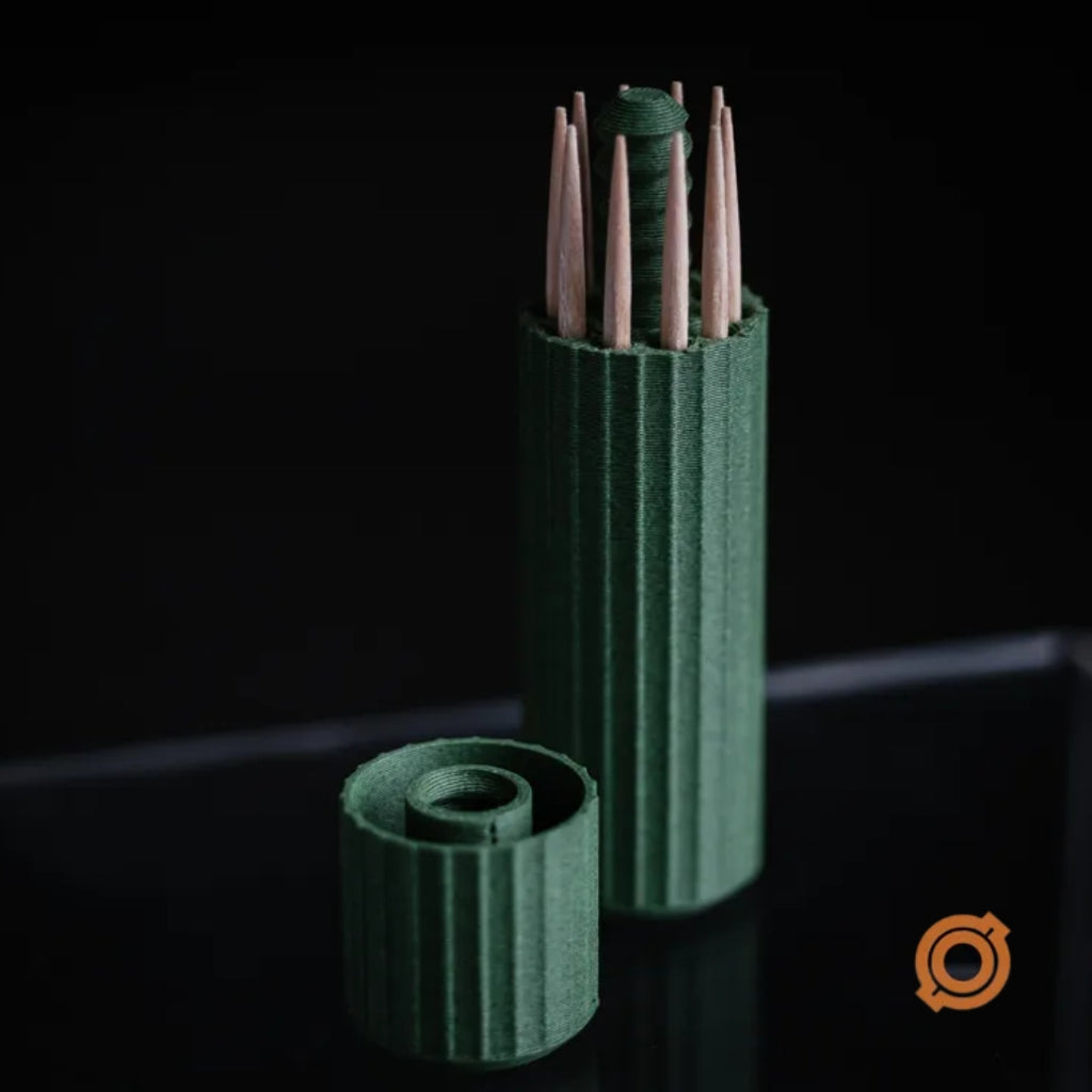 Portastuzzicadenti Tekton in PLA verde, vista 3