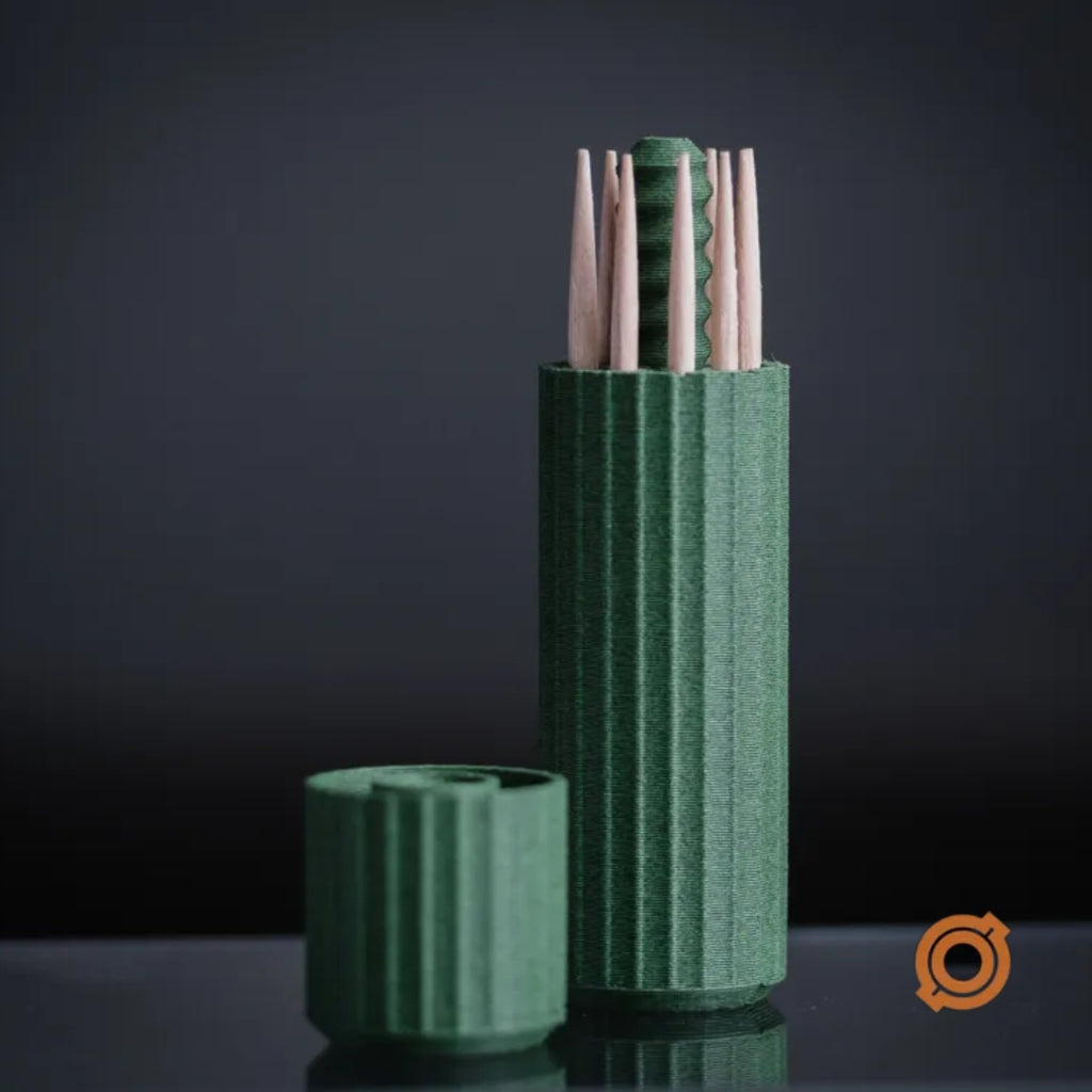Portastuzzicadenti Tekton in PLA verde, vista 4